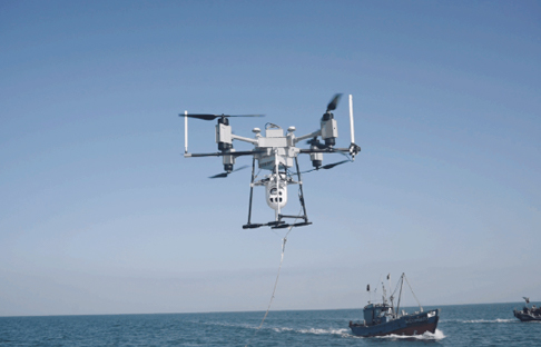 羚控科技系留无人机，17节速度随船飞行，圆满完成高空长时监测任务