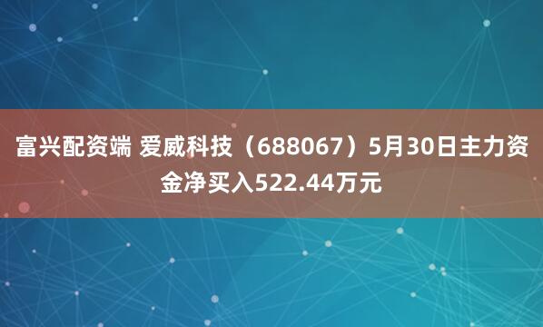富兴配资端 爱威科技（688067）5月30日主力资金净买入522.44万元